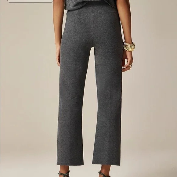 NWOT j crew heather charcoal Delaney kickout sweater pant - Picture 3 of 7